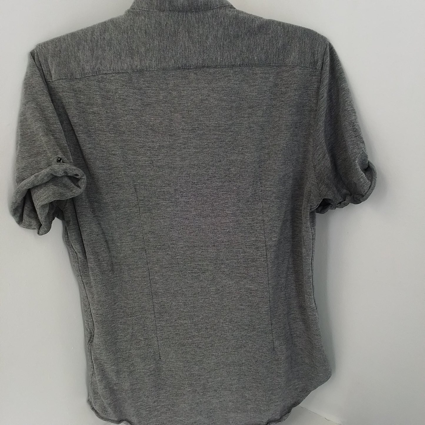 Men's Grey Cotton Button Up Shirt