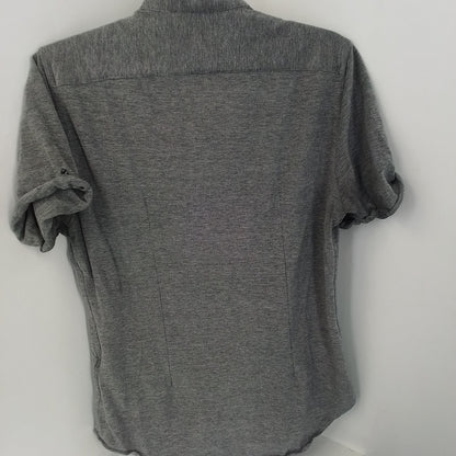 Men's Grey Cotton Button Up Shirt