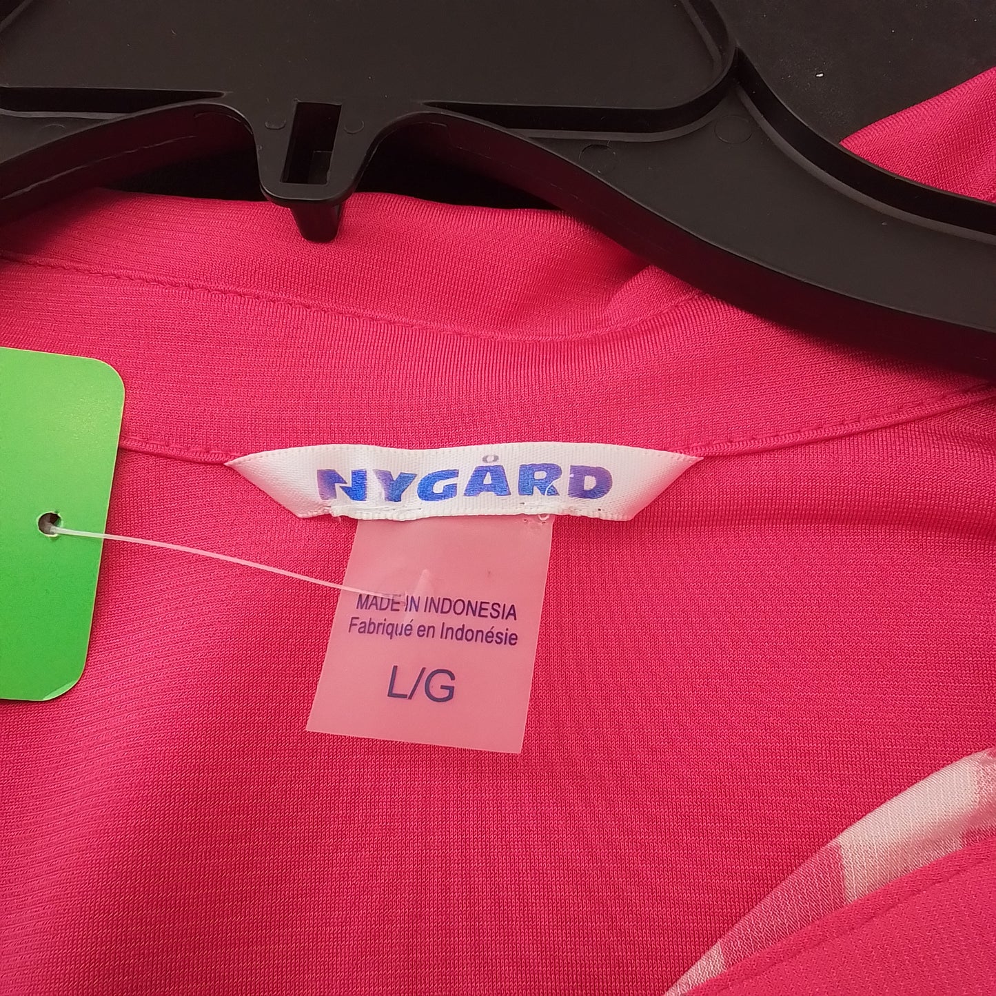 Women's  Blouse - Pink/White, Size L, Polyester