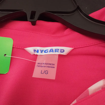 Women's  Blouse - Pink/White, Size L, Polyester