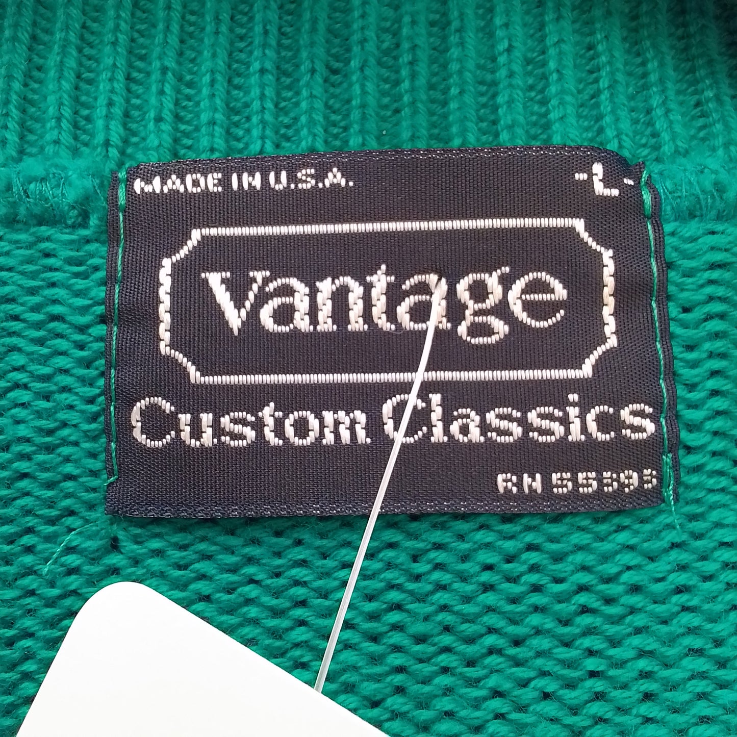 Men's Teal Cotton Sweater - Size L