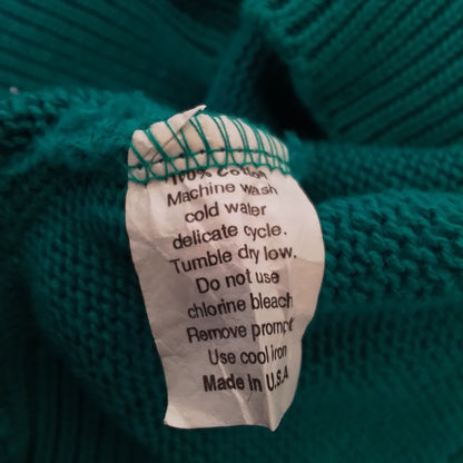 Men's Teal Cotton Sweater - Size L