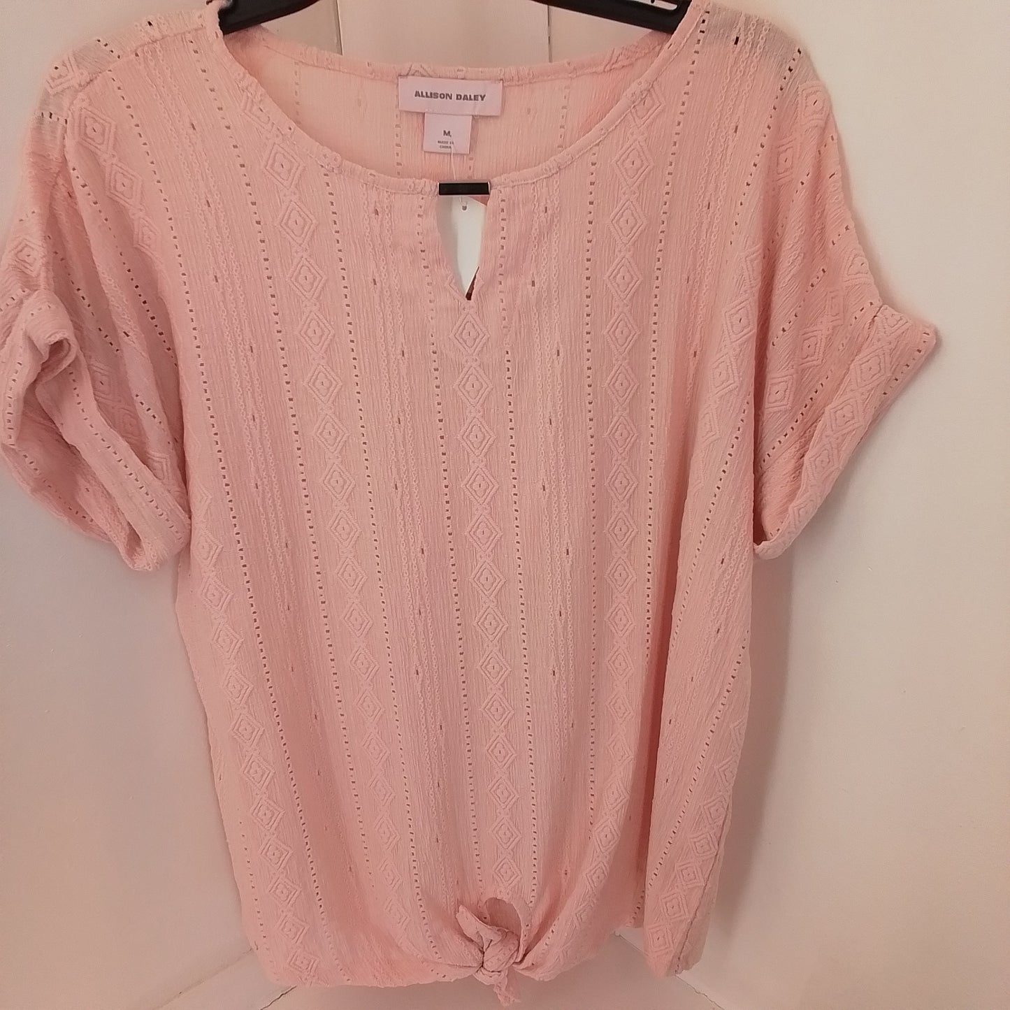 Women's Pink Polyester Shirt - Size M