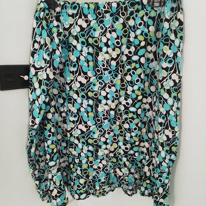 Women's Rayon Midi Skirt - White, Aqua, Black, Green