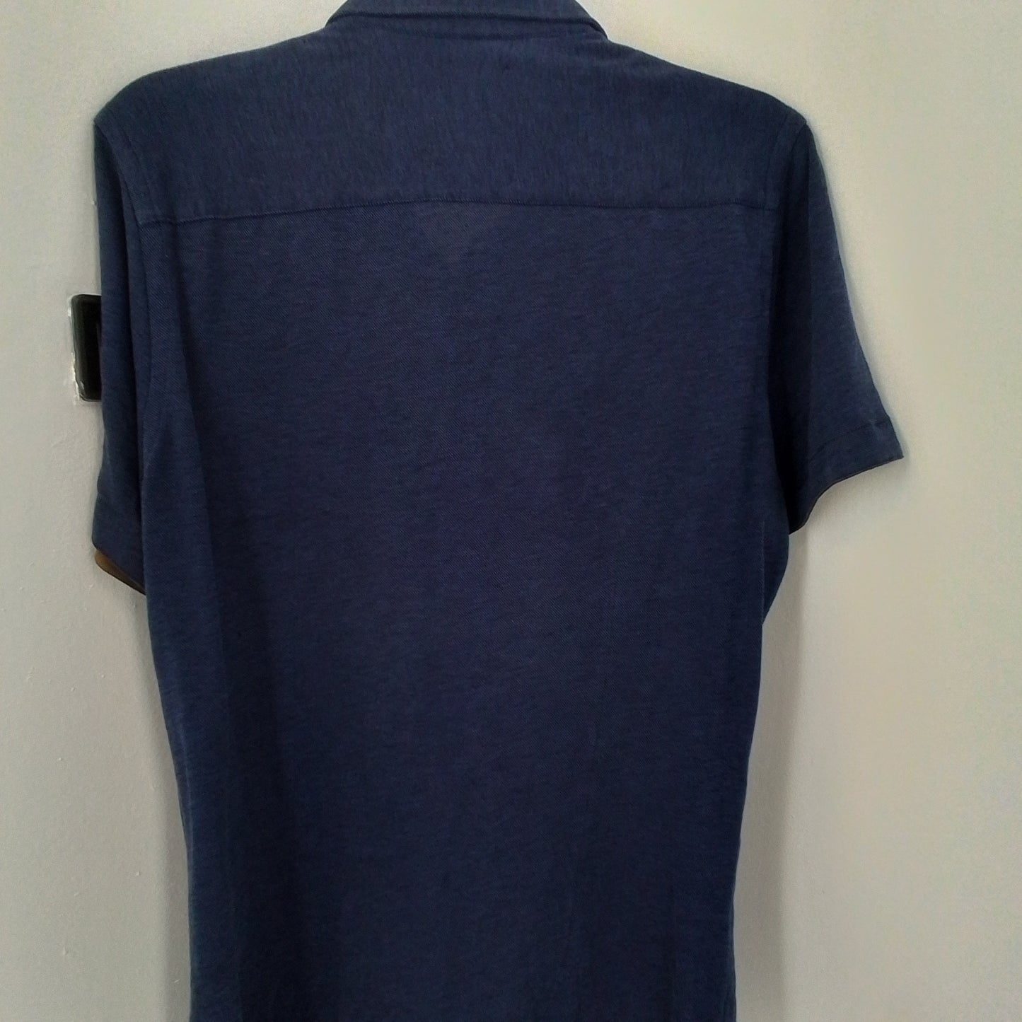 Men's Brown & Blue Cotton Polo Shirt - Like New