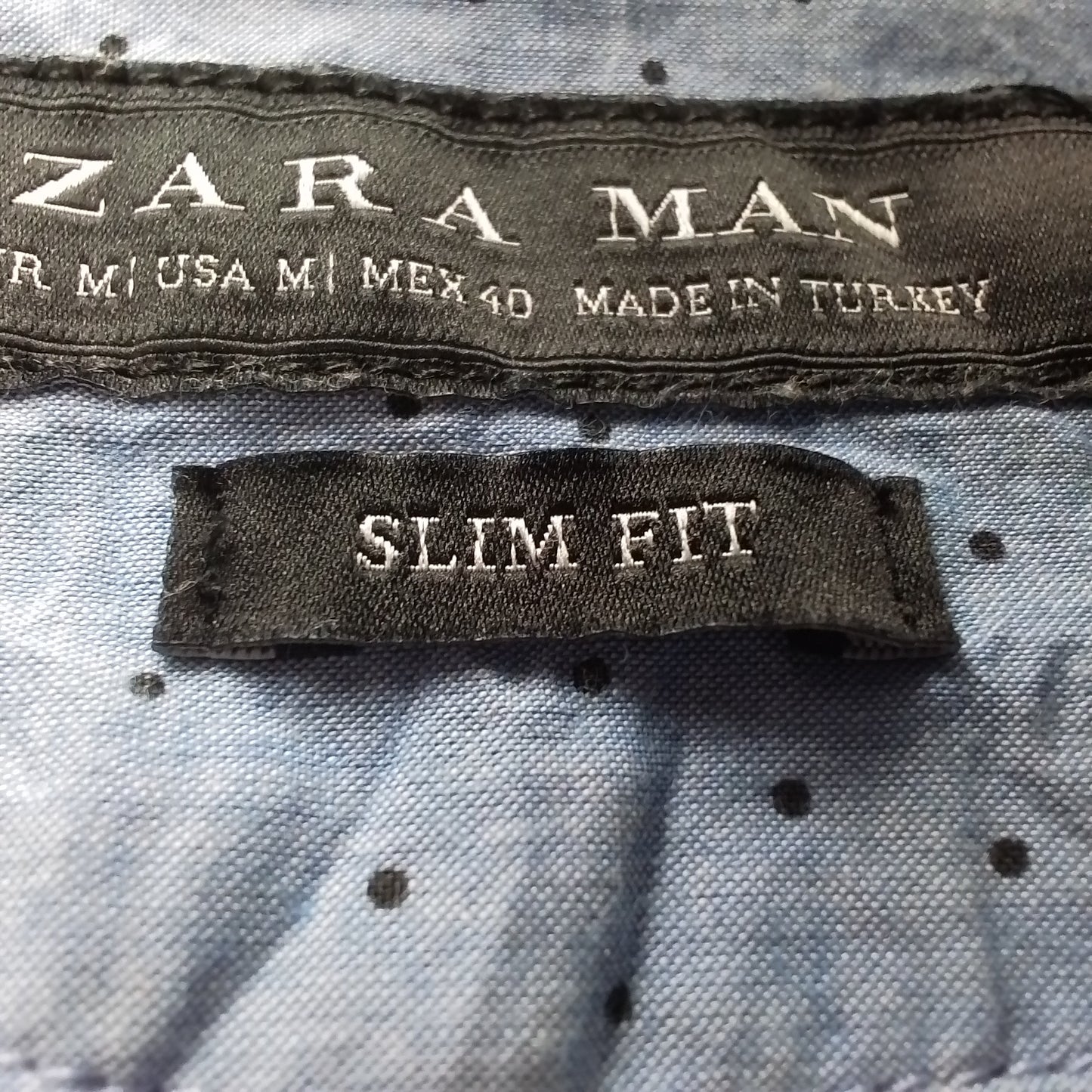 Men's Brown & Blue Cotton Polo Shirt - Like New