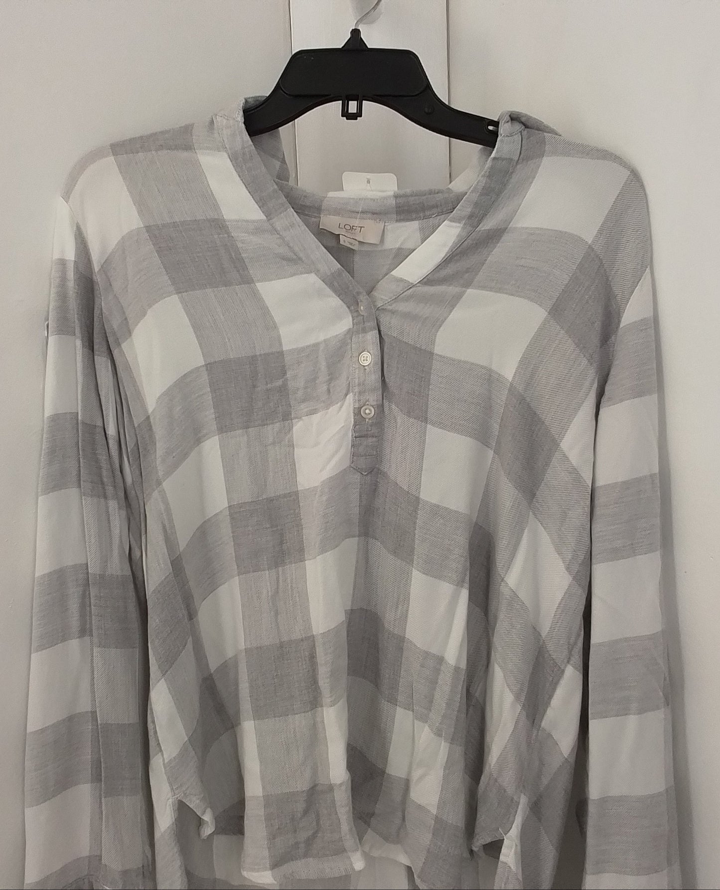 Loft Women's Blouse S White/Grey