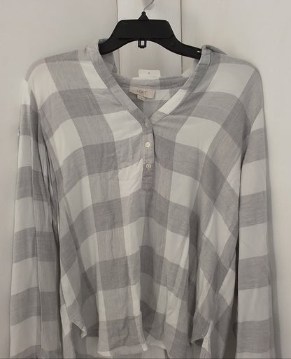Loft Women's Blouse S White/Grey