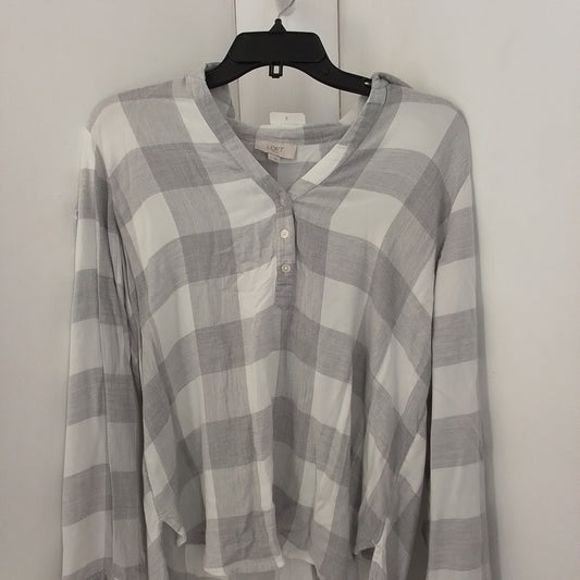 Loft Women's Blouse S White/Grey