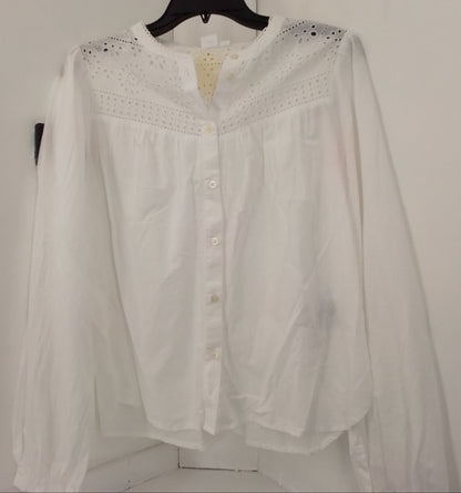 Gap Inc. Women's Blouse - White, Size S, Cotton