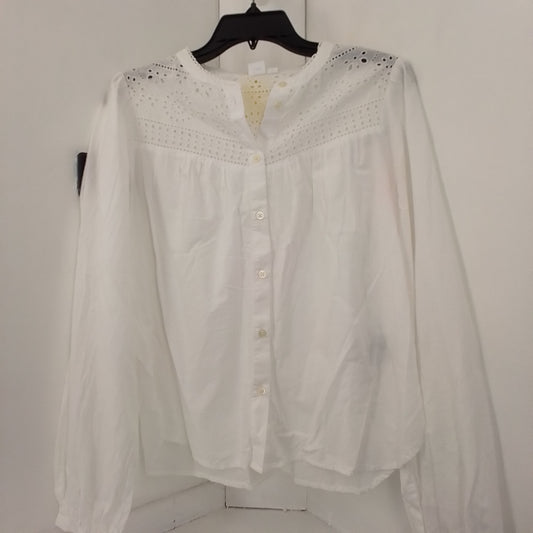 Gap Inc. Women's Blouse - White, Size S, Cotton