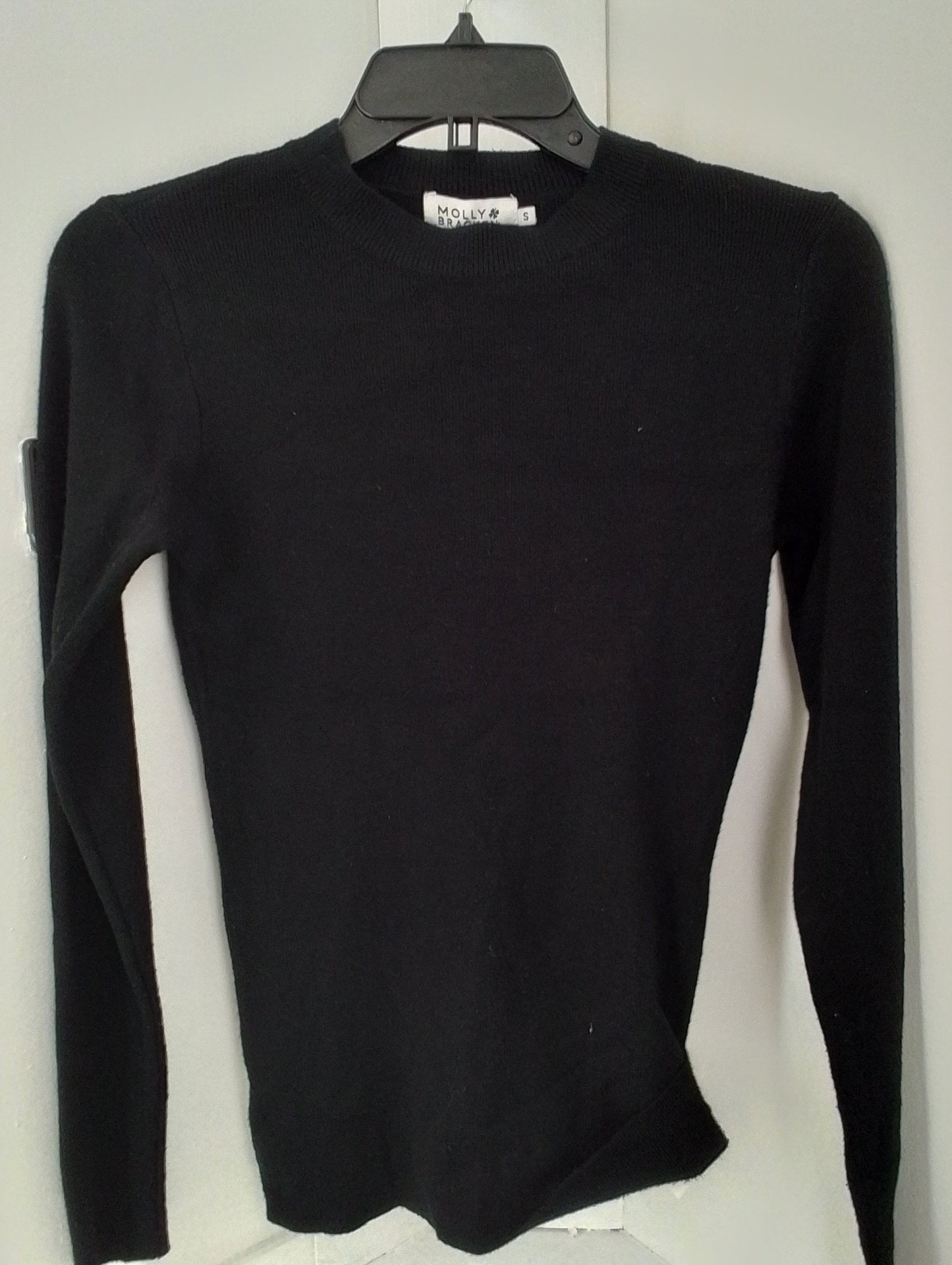 Women's Black Sweater - Size S, Polyester/Viscose