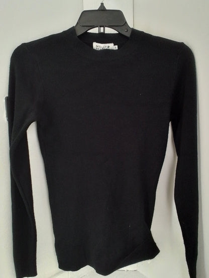 Women's Black Sweater - Size S, Polyester/Viscose
