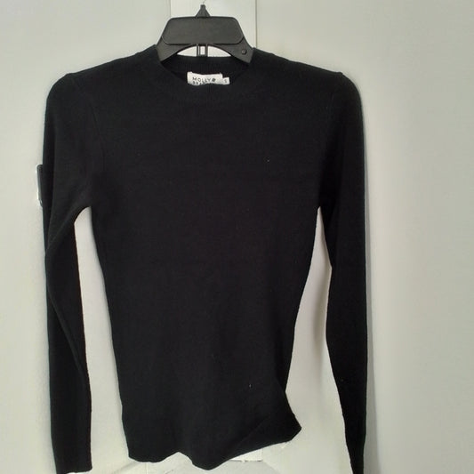 Women's Black Sweater - Size S, Polyester/Viscose