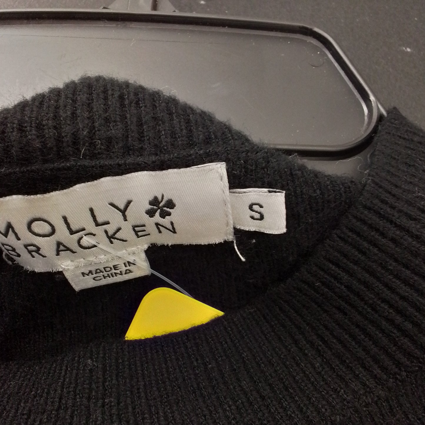 Women's Black Sweater - Size S, Polyester/Viscose