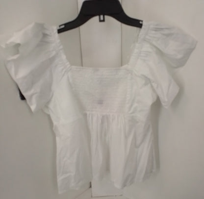 Old Navy Women's White Cotton Blouse - Size S