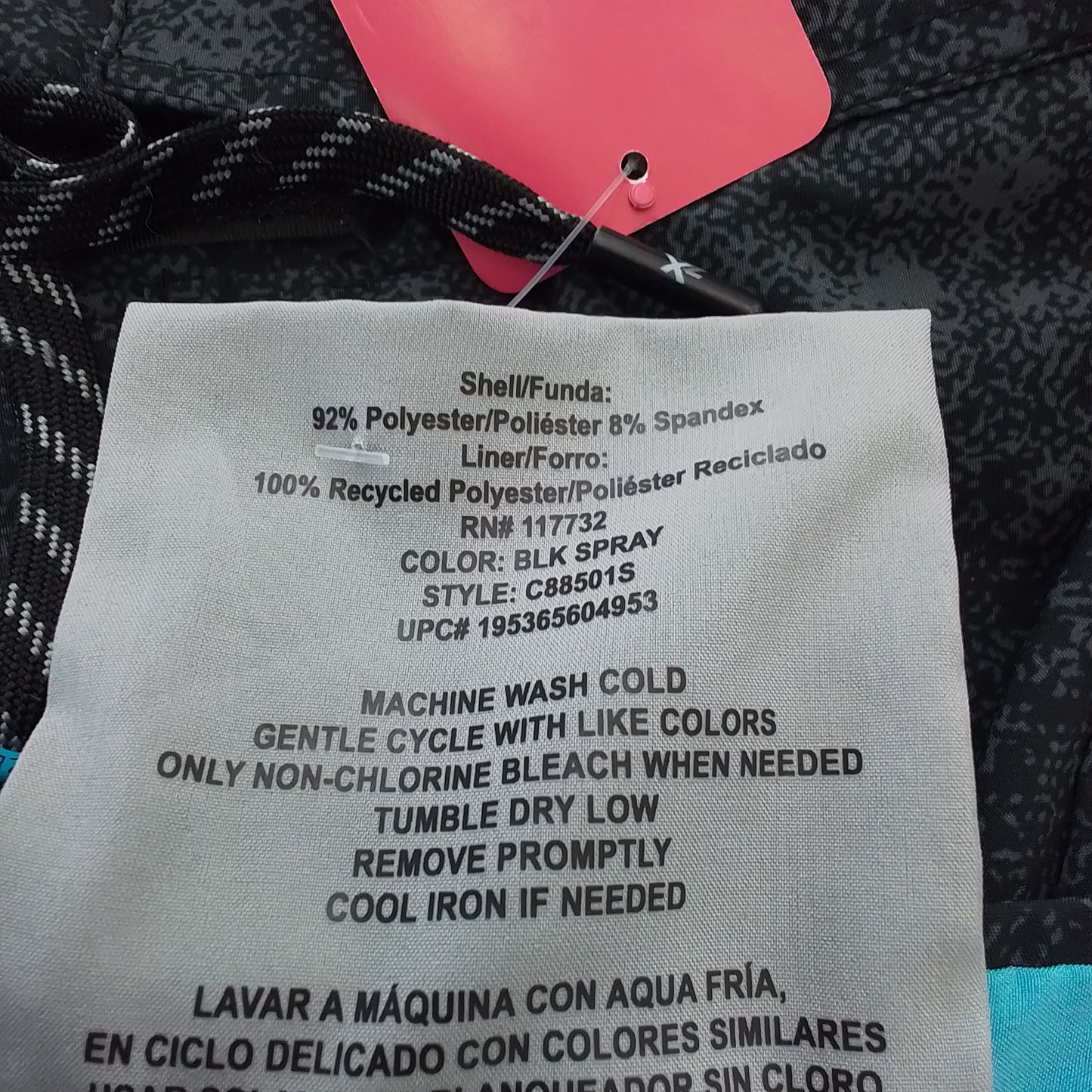 Men's Grey Polyester Swimsuit - Size M