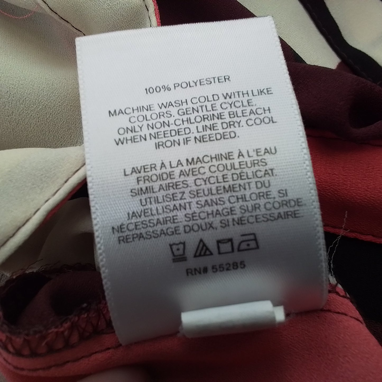 Express, Inc. Women's Cotton Blouse - Size S - Red, White, Pink, Black