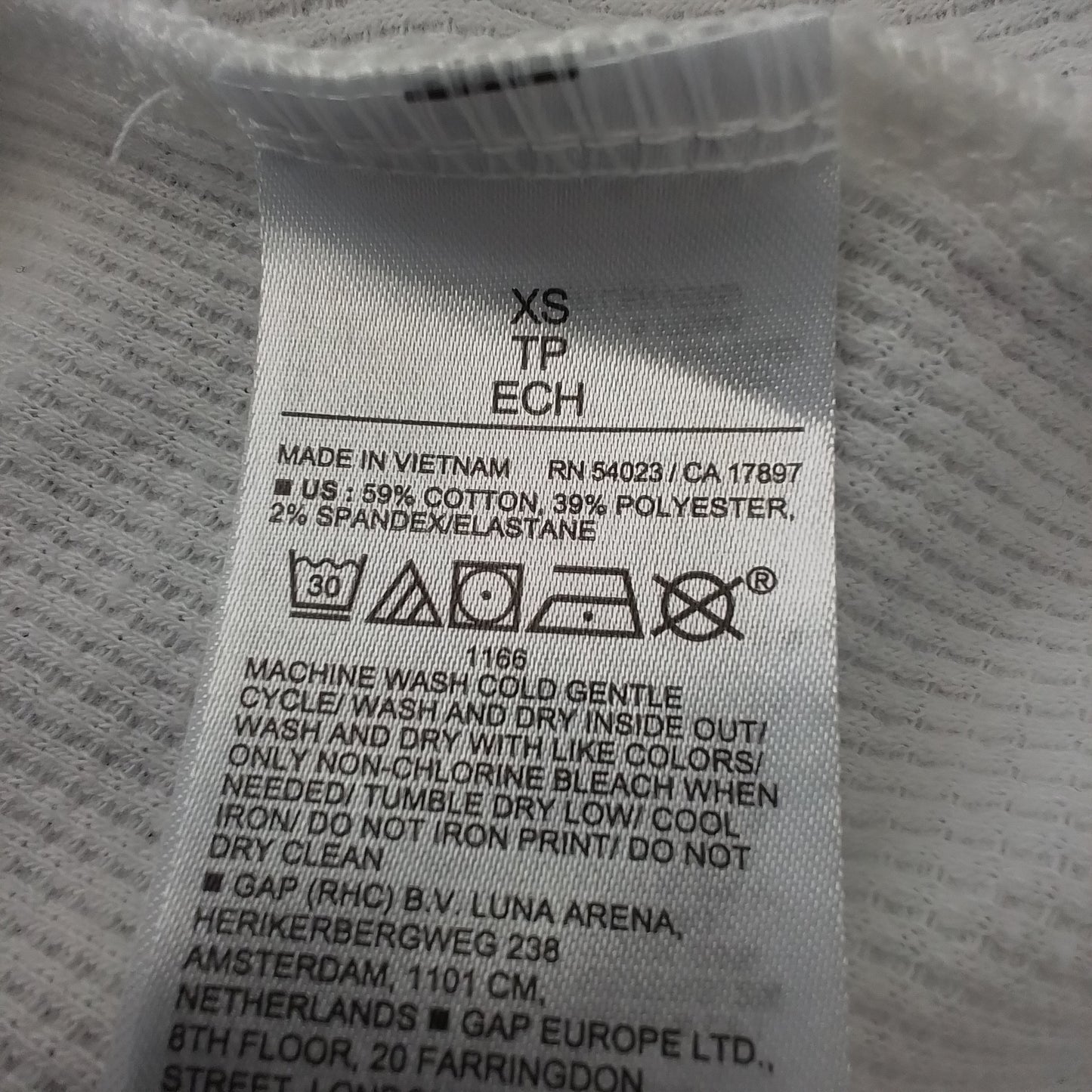 Old Navy Women's Jersey - White/Red, XS, Cotton