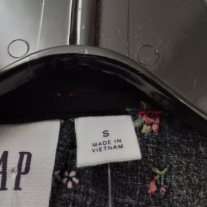 Gap Inc. Women's Long Sleeve Blouse, Size S, Black, Cotton