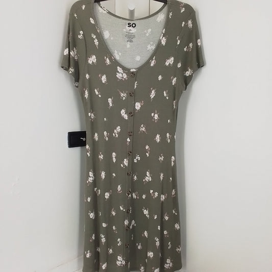 S.O Women's Dress XL White Green