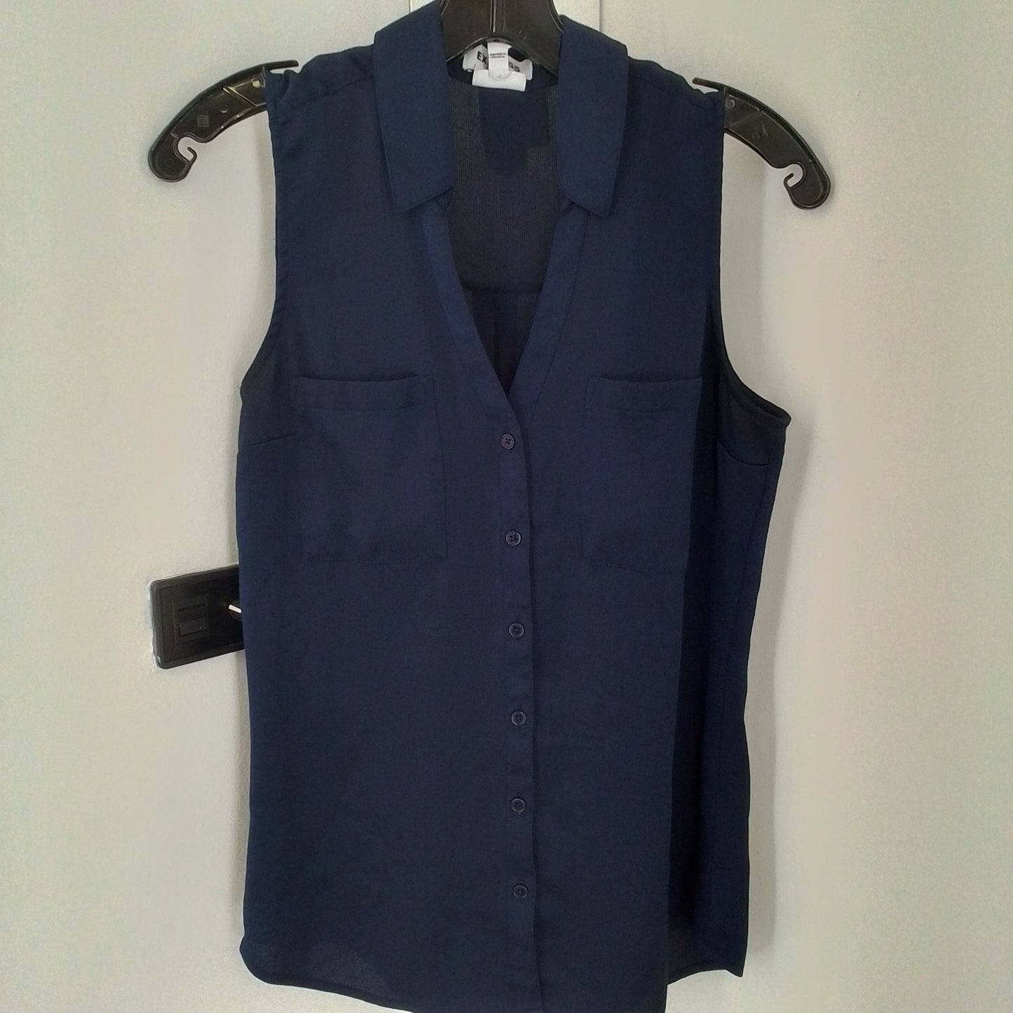 Express, Inc. Women's Blue Cotton Sleeveless Blouse - Size S
