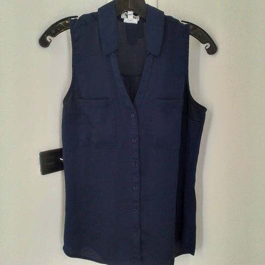 Express, Inc. Women's Blue Cotton Sleeveless Blouse - Size S