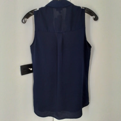 Express, Inc. Women's Blue Cotton Sleeveless Blouse - Size S