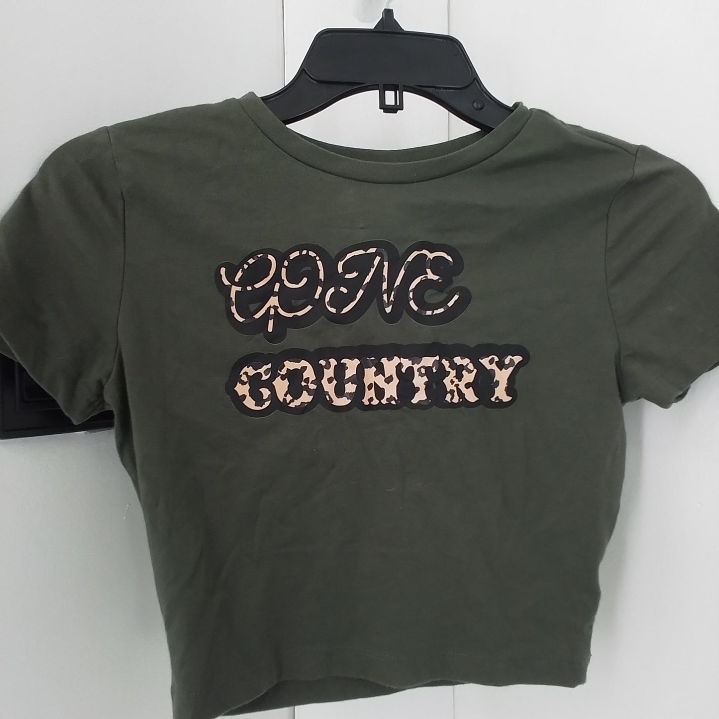 boys Polyester T-Shirt - Size S - Green/Black