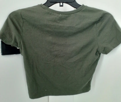 boys Polyester T-Shirt - Size S - Green/Black