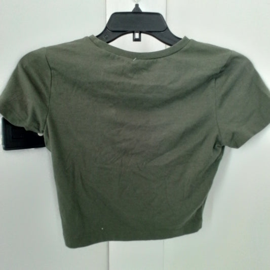 boys Polyester T-Shirt - Size S - Green/Black