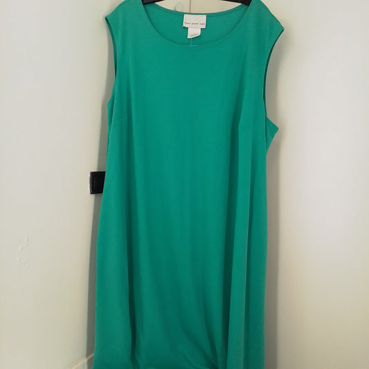 Women's Green Dress, Size 3X, Polyester/Rayon