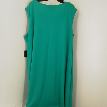 Women's Green Dress, Size 3X, Polyester/Rayon
