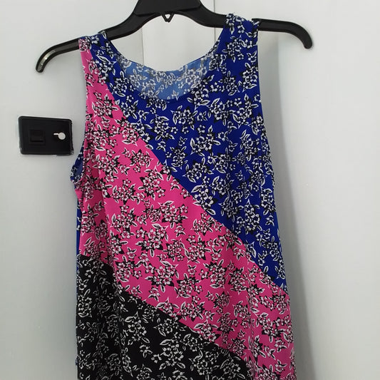 Women's Polyester Blouse - White, Blue, Black, Pink (M)