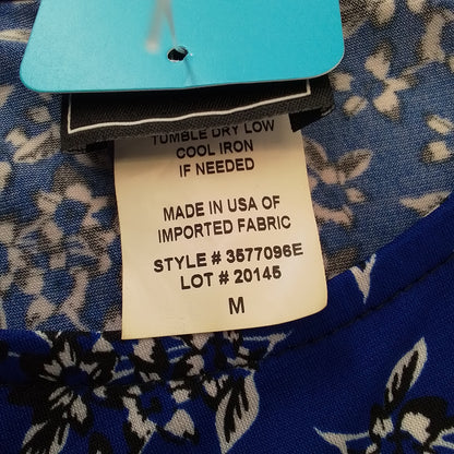 Women's Polyester Blouse - White, Blue, Black, Pink (M)