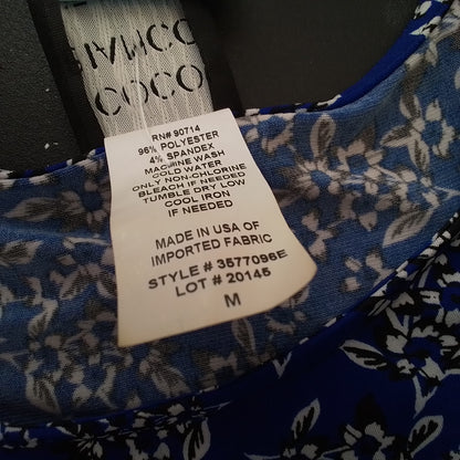 Women's Polyester Blouse - White, Blue, Black, Pink (M)