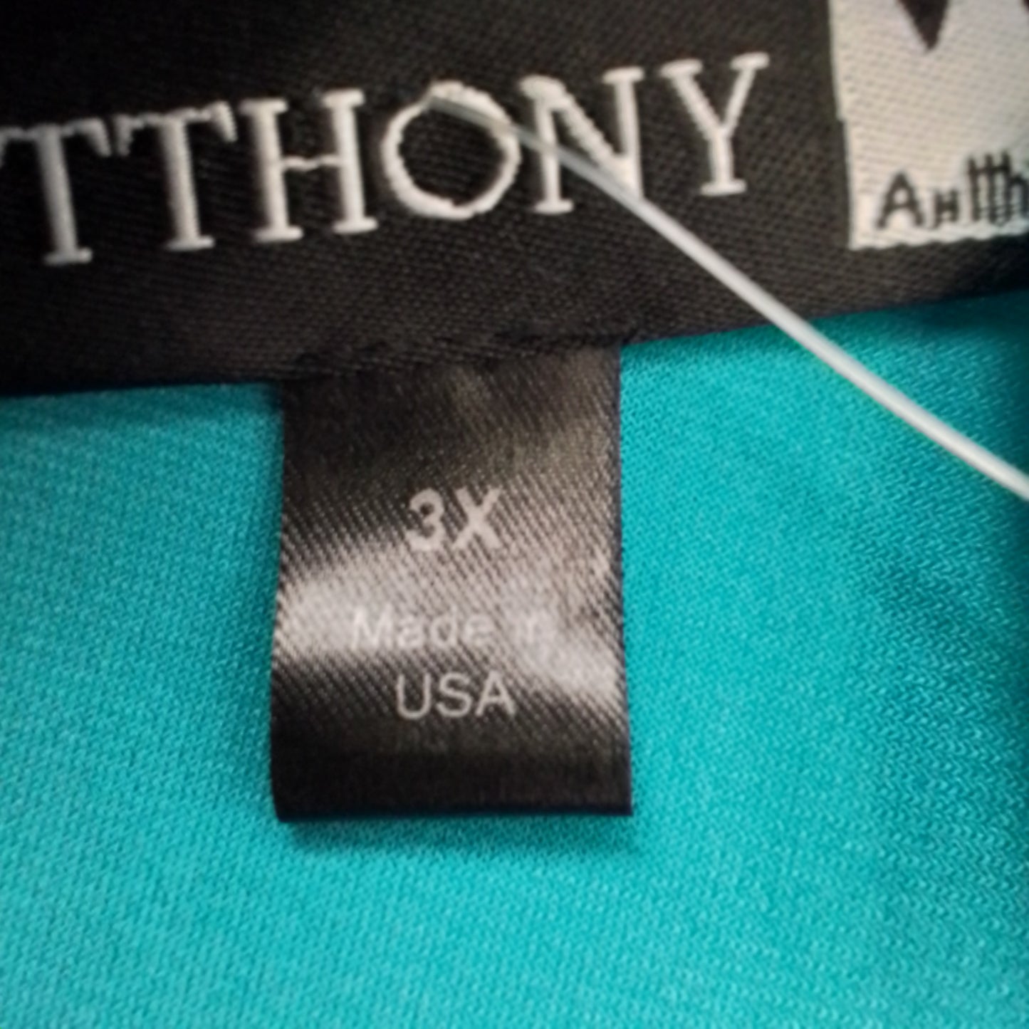 Women's Teal 2-piece Sleeveless Blouse and Cardigan 3X Polyester