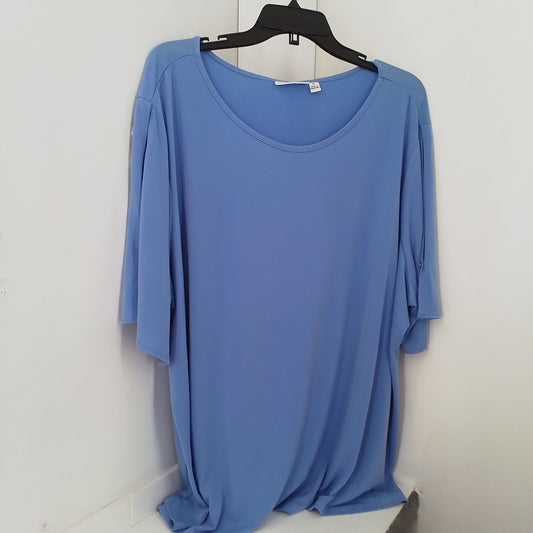 Women's Blue Polyester Blouse - 3X