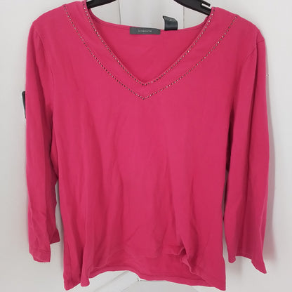 Liz Claiborne Women's Pink Cotton Jersey - Size L
