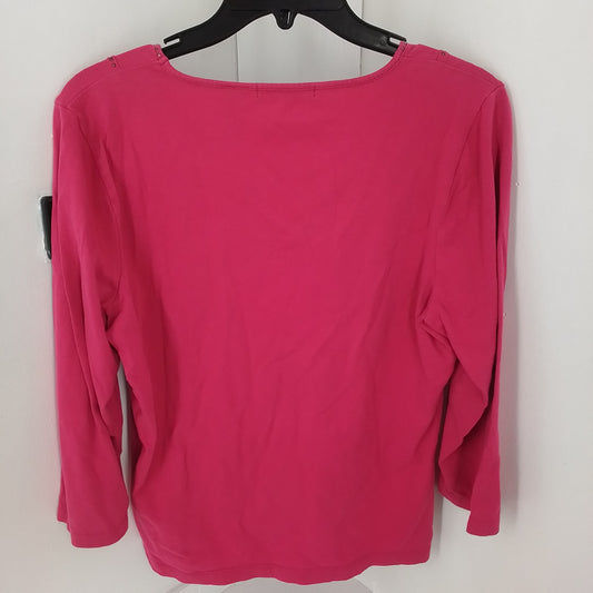 Liz Claiborne Women's Pink Cotton Jersey - Size L