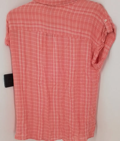 Women's Orange Rayon Blouse - Size L