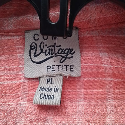 Women's Orange Rayon Blouse - Size L