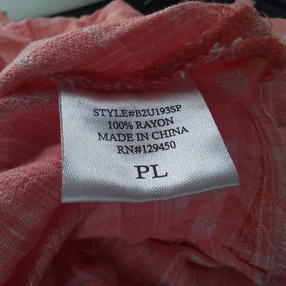 Women's Orange Rayon Blouse - Size L