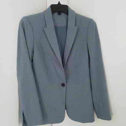 Express, Inc. Womens Grey Cotton Blazer