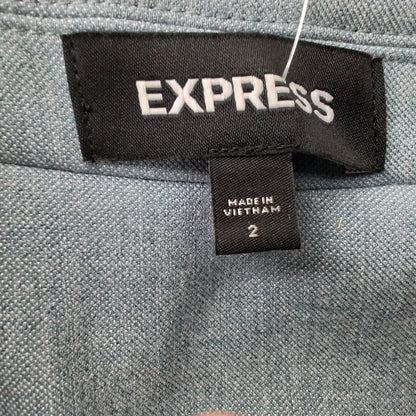 Express, Inc. Womens Grey Cotton Blazer