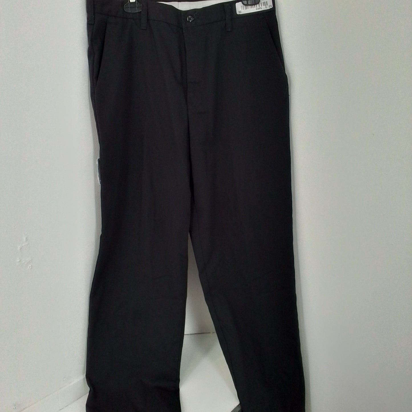 Men's Black Pants, Size 34, Polyester/Cotton