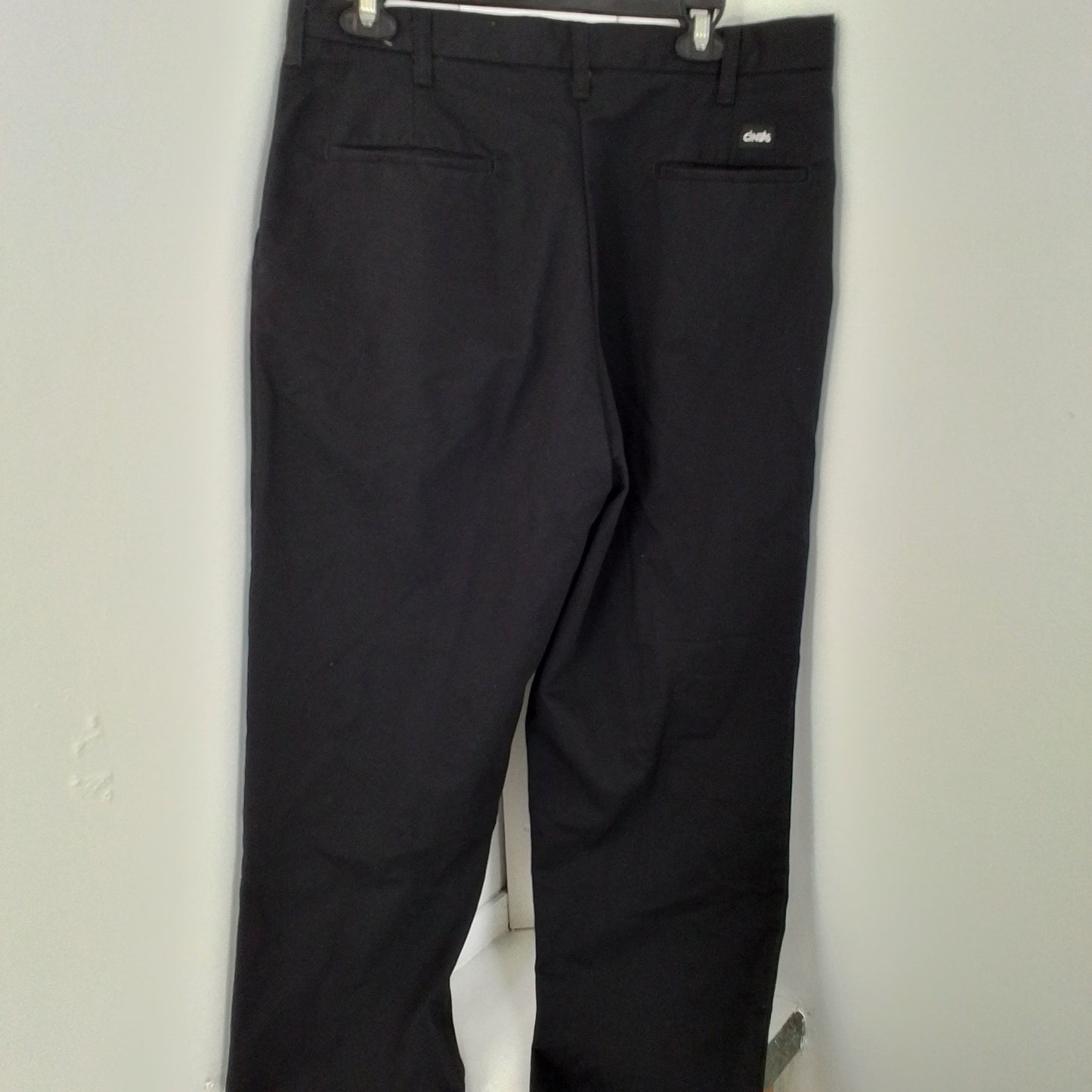 Men's Black Pants, Size 34, Polyester/Cotton