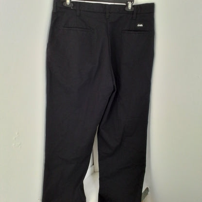 Men's Black Pants, Size 34, Polyester/Cotton