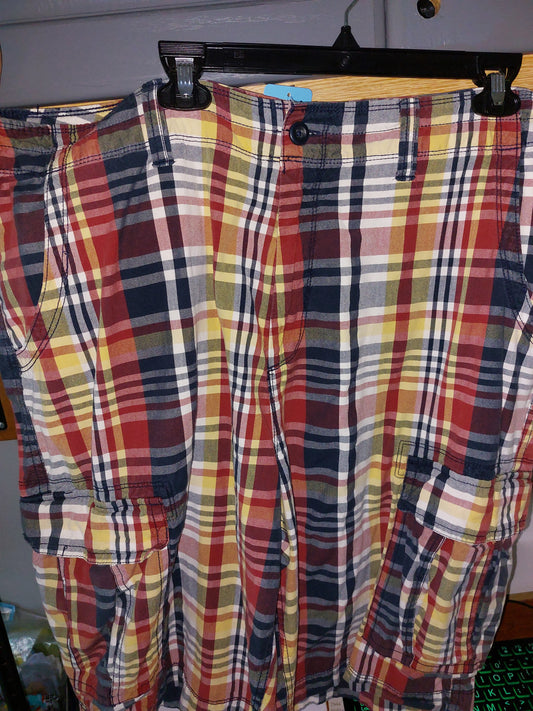 Men's 4XL plaid Cotton Shorts
