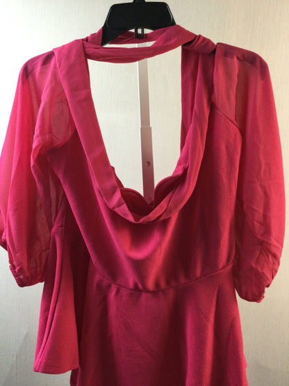 pink nib sleeve blouse